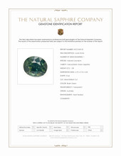 1.28 Ct. Bluish Green Sapphire from Australia Scan Report