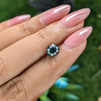 1.28 Ct. Bluish Green Sapphire from Australia Life Style