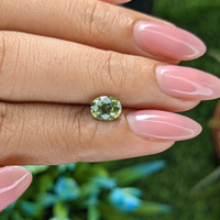 1.10 Ct. Yellowish Green Sapphire from Australia Life Style