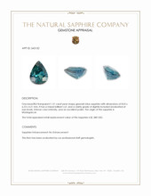 1.51 Ct. Greenish Blue Sapphire from Madagascar Appraisal