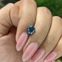1.51 Ct. Greenish Blue Sapphire from Madagascar Life Style