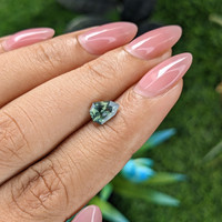1.11 Ct. Bluish Green Sapphire from Madagascar Life Style