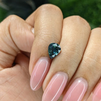 1.51 Ct. Bluish Green Sapphire from Madagascar Life Style