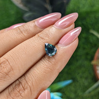 1.51 Ct. Bluish Green Sapphire from Madagascar Life Style