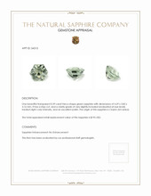 0.39 Ct. Green Sapphire from Ceylon (Sri Lanka) Appraisal