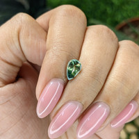 1.16 Ct. Bluish Green Sapphire from Madagascar Life Style