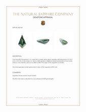1.01 Ct. Bluish Green Sapphire from Australia Appraisal