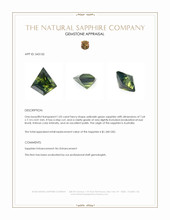 1.05 Ct. Yellowish Green Sapphire from Australia Appraisal