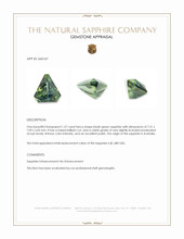 1.57 Ct. Bluish Green Sapphire from Australia Appraisal