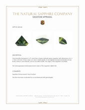 1.07 Ct. Yellowish Green Sapphire from Australia Appraisal