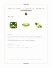 0.98 Ct. Yellowish Green Sapphire from Australia Appraisal