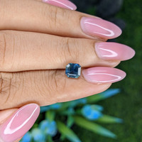 1.25 Ct. Bluish Green Sapphire from Madagascar Life Style