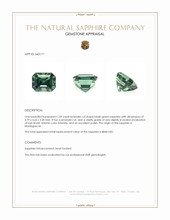 1.09 Ct. Bluish Green Sapphire from Madagascar Appraisal