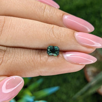 1.09 Ct. Bluish Green Sapphire from Madagascar Life Style