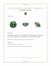 1.38 Ct. Green Sapphire from Australia Appraisal
