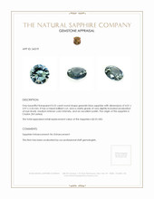 0.25 Ct. Greenish Blue Sapphire from Ceylon (Sri Lanka) Appraisal