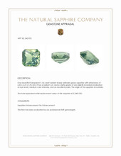 1.56 Ct. Yellowish Green Sapphire from Australia Appraisal