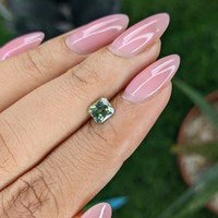 0.74 Ct. Yellowish Green Sapphire from Australia Life Style