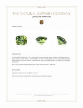 1.27 Ct. Yellowish Green Sapphire from Tanzania Appraisal