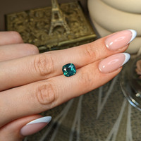 4.06 Ct. Bluish Green Sapphire from Madagascar Life Style
