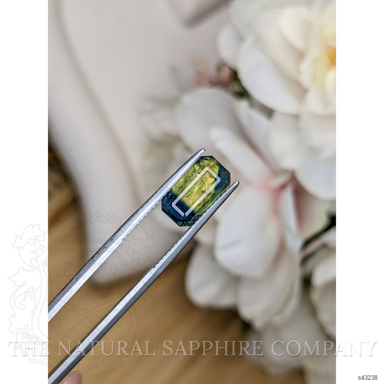 3.93 Ct. Bi Color / Parti Sapphire from Ceylon (Sri Lanka)