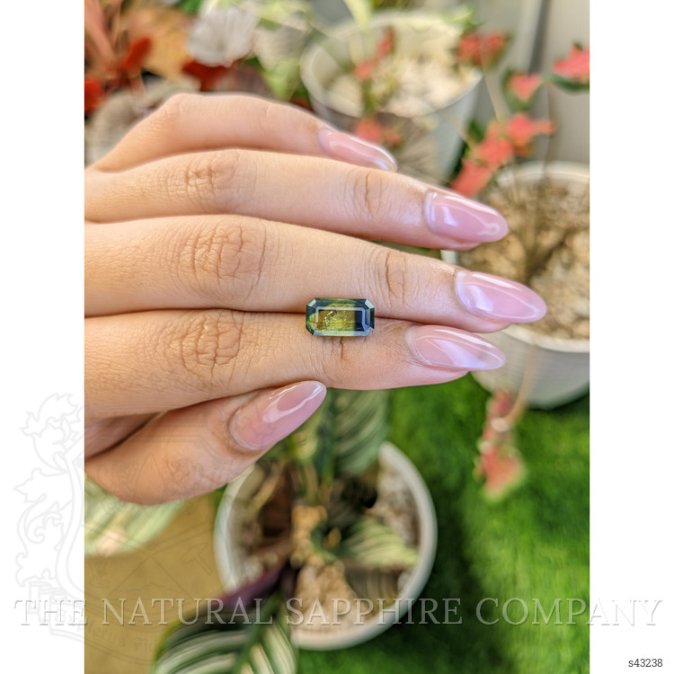 3.93 Ct. Bi Color / Parti Sapphire from Ceylon (Sri Lanka)