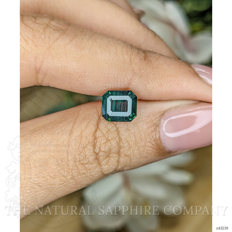 2.18 Ct. Bluish Green Sapphire from Ceylon (Sri Lanka)