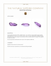 1.33 Ct. Pinkish Purple Sapphire from Ceylon (Sri Lanka) Appraisal
