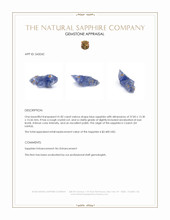 41.82 Ct. Blue Sapphire from Ceylon (Sri Lanka) Appraisal