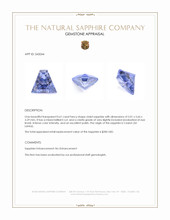 0.61 Ct. Violet Sapphire from Ceylon (Sri Lanka) Appraisal