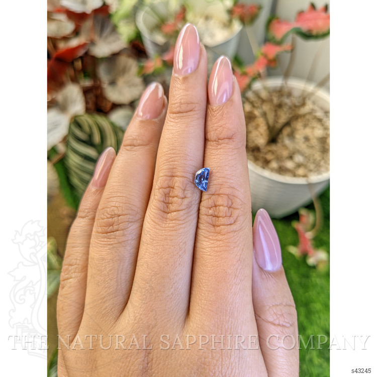 0.91 Ct. Blue Sapphire from Ceylon (Sri Lanka)