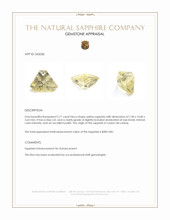 2.71 Ct. Yellow Sapphire from Ceylon (Sri Lanka) Appraisal