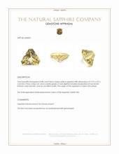 0.88 Ct. Yellow Sapphire from Ceylon (Sri Lanka) Appraisal