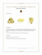 1.11 Ct. Yellow Sapphire from Ceylon (Sri Lanka) Appraisal
