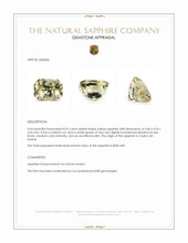 0.95 Ct. Yellow Sapphire from Ceylon (Sri Lanka) Appraisal