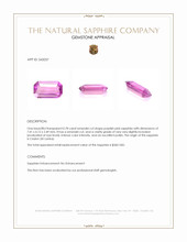 0.78 Ct. Purplish Pink Sapphire from Ceylon (Sri Lanka) Appraisal