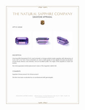 0.42 Ct. Pinkish Purple Sapphire from Ceylon (Sri Lanka) Appraisal