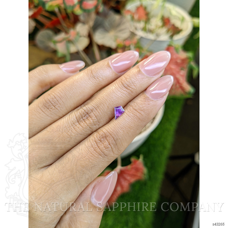0.66 Ct. Pinkish Purple Sapphire from Ceylon (Sri Lanka)