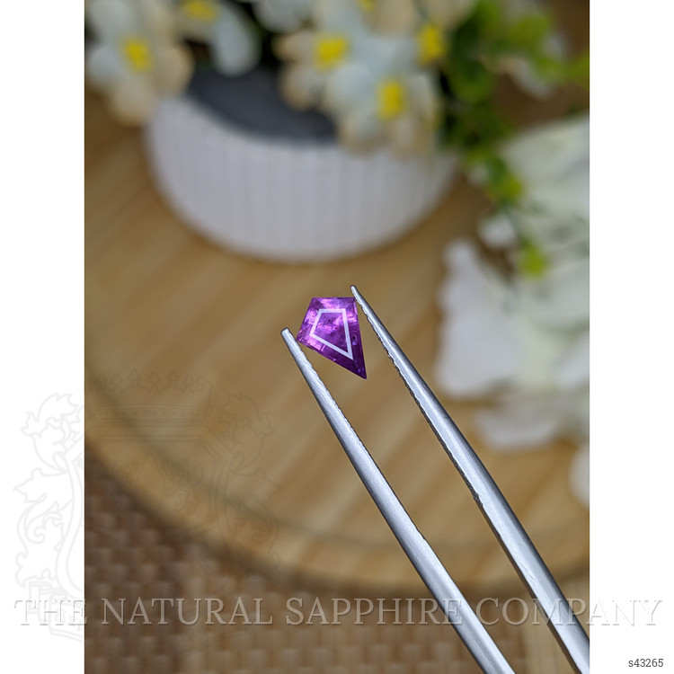 0.66 Ct. Pinkish Purple Sapphire from Ceylon (Sri Lanka)