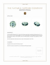 0.31 Ct. Bluish Green Sapphire from Ceylon (Sri Lanka) Appraisal