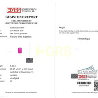5.01 Ct. Pink Sapphire from Mozambique Scan Report