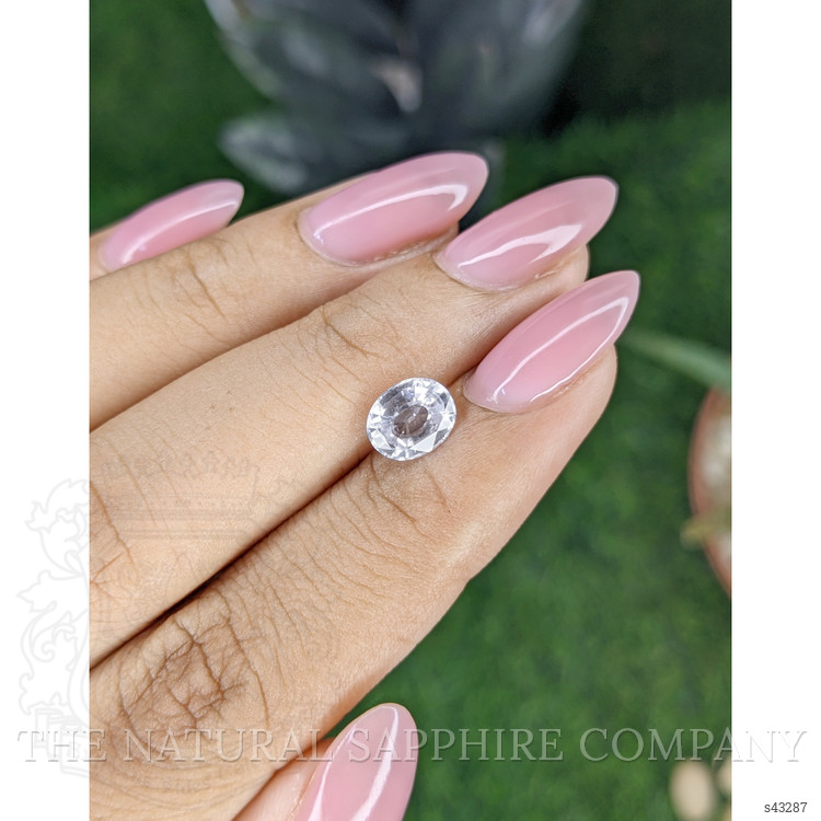 1.55 Ct. White Sapphire from Ceylon (Sri Lanka)