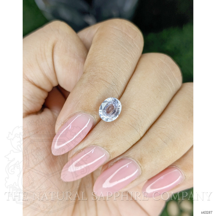 1.55 Ct. White Sapphire from Ceylon (Sri Lanka)