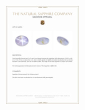 2.42 Ct. Purple Star Sapphire from Ceylon (Sri Lanka) Appraisal