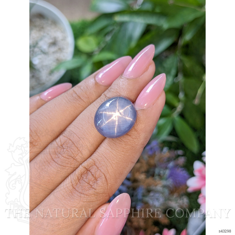 25.90 Ct. Purplish Blue Star Sapphire from Ceylon (Sri Lanka)