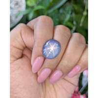 25.90 Ct. Purplish Blue Star Sapphire from Ceylon (Sri Lanka) Life Style