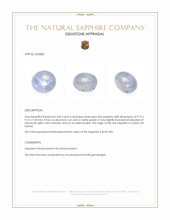 6.85 Ct. Bluish Grey Star Sapphire from Ceylon (Sri Lanka) Appraisal