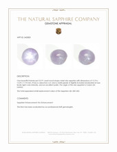 22.91 Ct. Violet Star Sapphire from Ceylon (Sri Lanka) Appraisal
