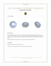 27.04 Ct. Blue Star Sapphire from Ceylon (Sri Lanka) Appraisal