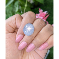 27.04 Ct. Blue Star Sapphire from Ceylon (Sri Lanka) Life Style